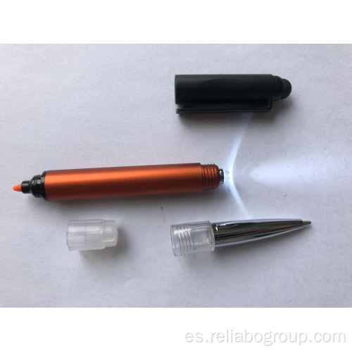 Bolígrafo de plástico promocional personalizado de doble plomo Stylus